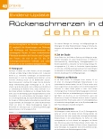 Vorschauseite 1: Rückenschmerzen in der Schwangerschaft: dehnen oder kräftigen?