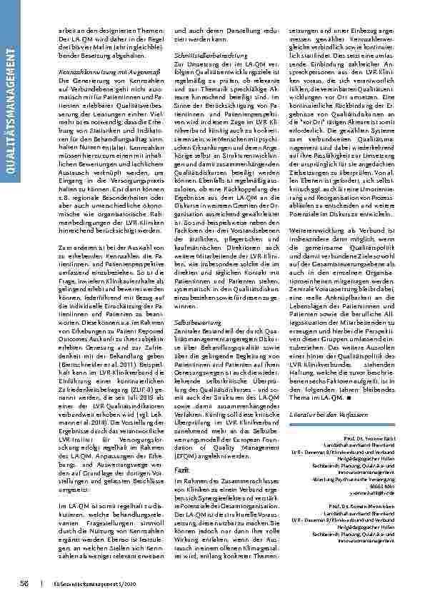 Vorschauseite 3: Wie kann gemeinsame Weiterentwicklung gelingen? Anforderungen an die Umsetzung von Qualitätsmanagement in einem Klinikverbund