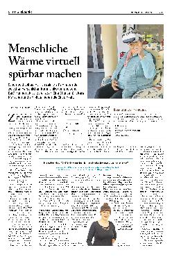 Vorschauseite 1: Menschliche Wärme virtuell spürbar machen