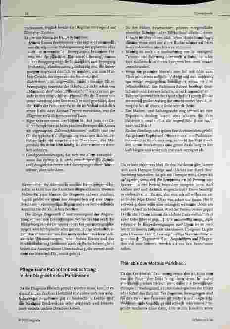 Vorschauseite 2: Morbus Parkinson - Eine Herausforderung für die Pflege