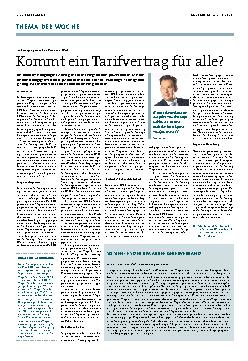 Vorschauseite 1: Kommt ein Tarifvertrag für alle?