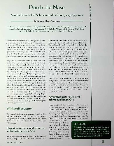 Vorschauseite 1: Durch die Nase Aromatherapie bei Schmerzen des Bewegungsapparats