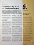 Vorschauseite 1: Fehlplanung als Ticket zur Staatsregulierung