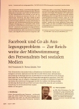 Vorschauseite 1: Facebook und Co als Auslegungsproblem — Zur Reichweite der Mitbestimmung des Personalrats bei sozialen Medien