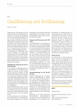 Vorschauseite 1: Qualifizierung und Zertifizierung