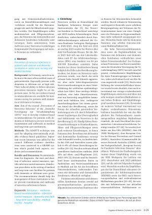 Vorschauseite 2: Evidenzbasierte Maßnahmen zur Prävention von Norovirusinfektionen bei Patienten mit deliranten und dementiellen Syndromen in Senioren-, Pflegeund medizinischen Einrichtungen