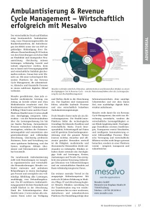Vorschauseite 1: Ambulantisierung & Revenue Cycle Management – Wirtschaftlich erfolgreich mit Mesalvo