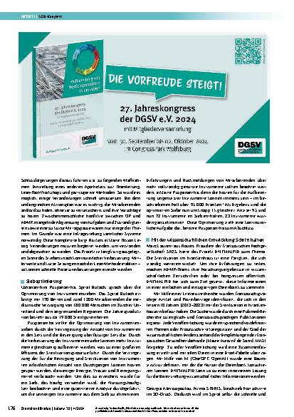Vorschauseite 5: 20. Schweizerische Fachtagung über die Sterilisation SGSV-Kongress, 19.–20. Juni 2024, Biel, Schweiz