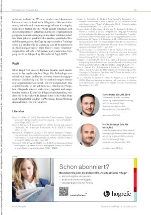 Vorschauseite 3: KI Hype oder Realität Digitalisierung in der psychiatrischen Versorgung – Teil 3