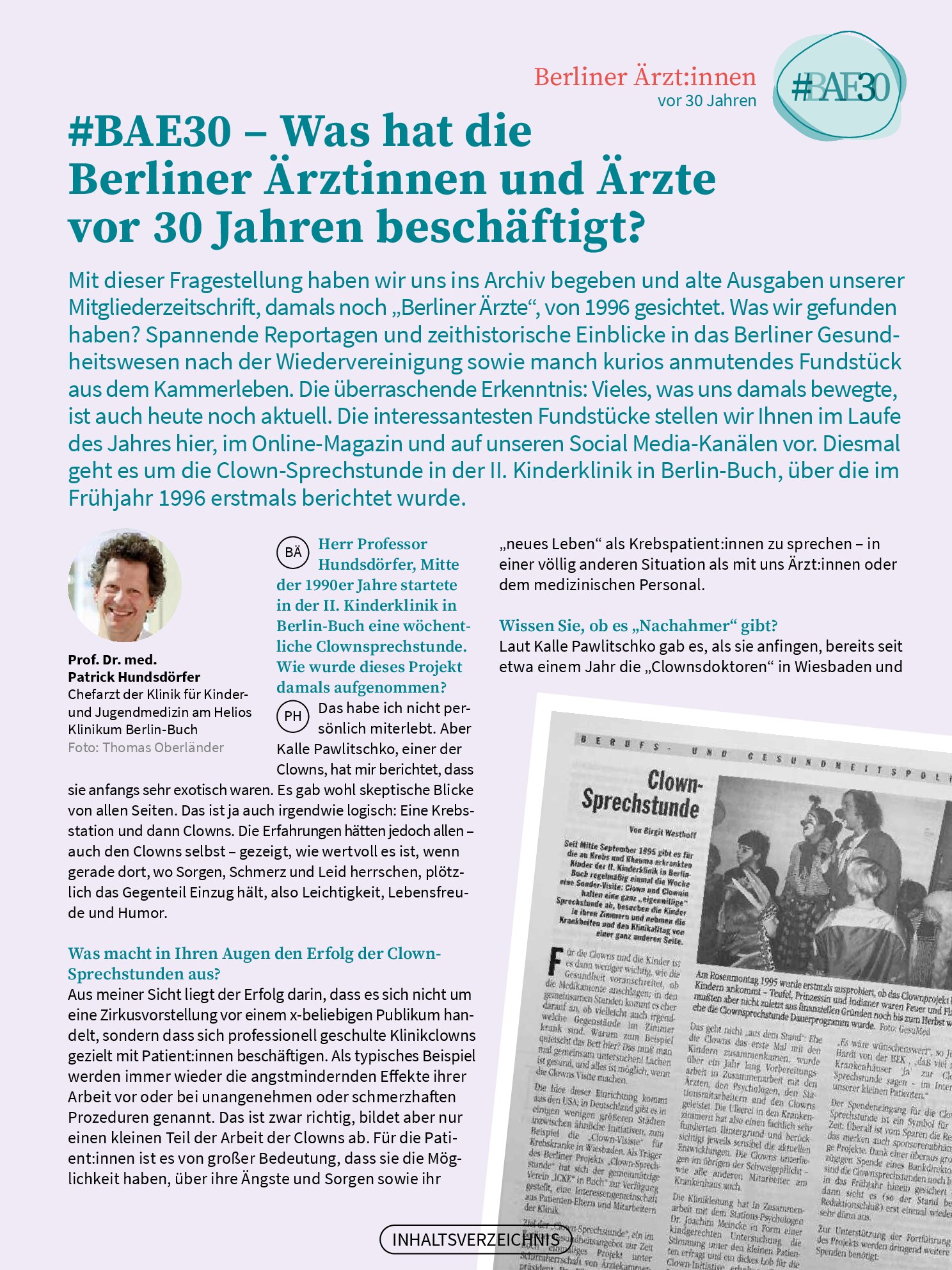 Vorschauseite 1: Vor 30 Jahren #BAE30 – Was hat die Berliner Ärztinnen und Ärzte vor 30 Jahren beschäftigt?