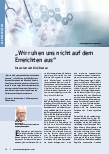 Vorschauseite 1: „Wir ruhen uns nicht auf dem Erreichten aus.“