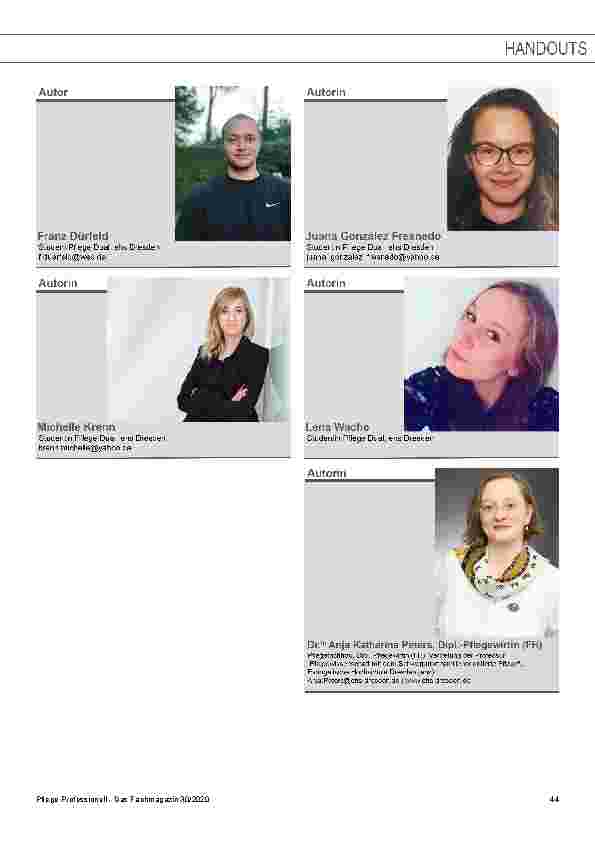 Vorschauseite 2: Historische Pflegeforschung in einem historischen Hochschulsemester