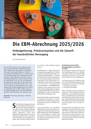 Vorschauseite 1: Die EBM-Abrechnung 2025/2026 Entbudgetierung, Primärarztsystem und die Zukunft der hausärztlichen Versorgung