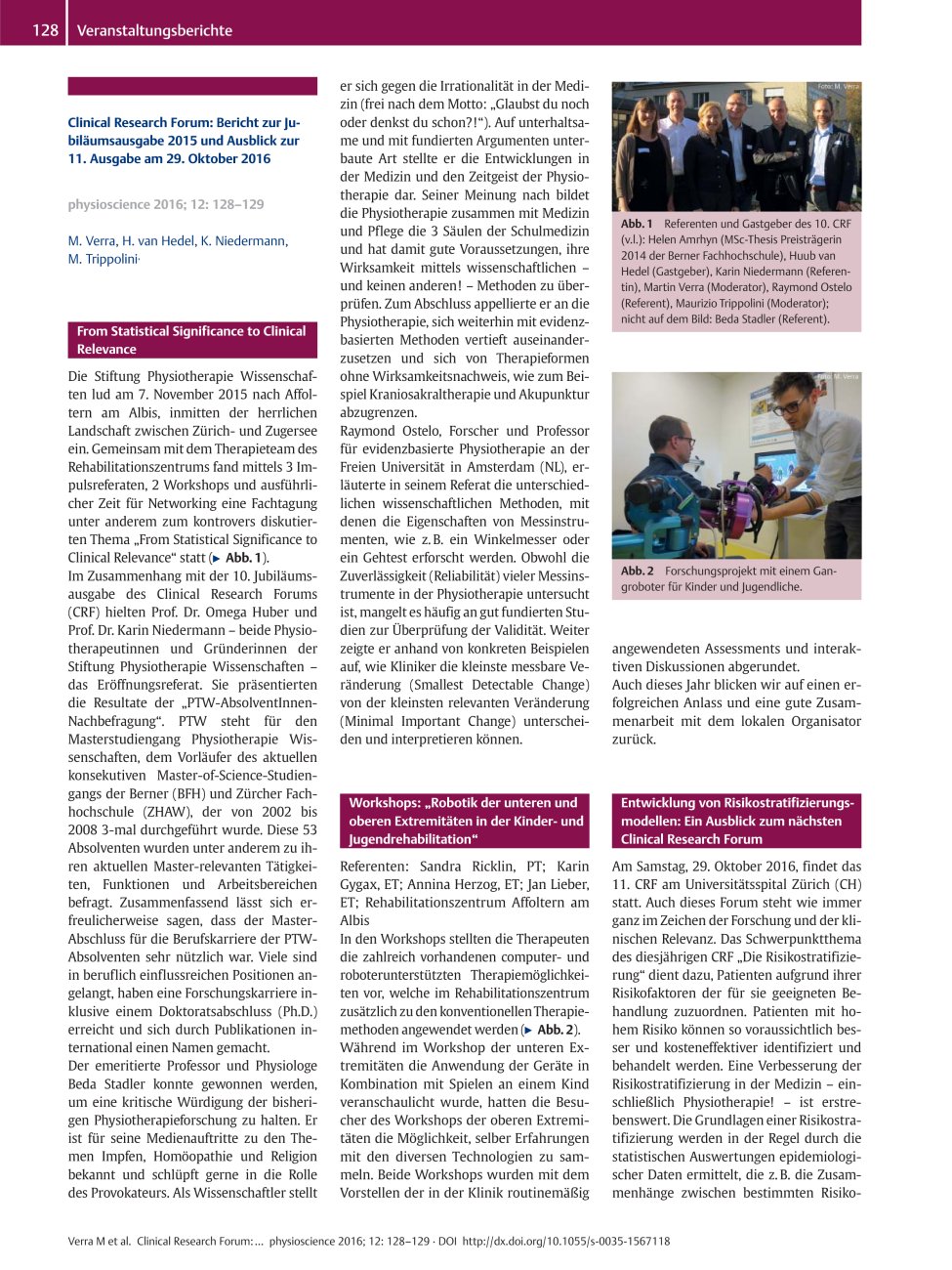Vorschauseite 1: Clinical Research Forum: Bericht zur Jubiläumsausgabe 2015 und Ausblick zur 11. Ausgabe am 29. Oktober 2016