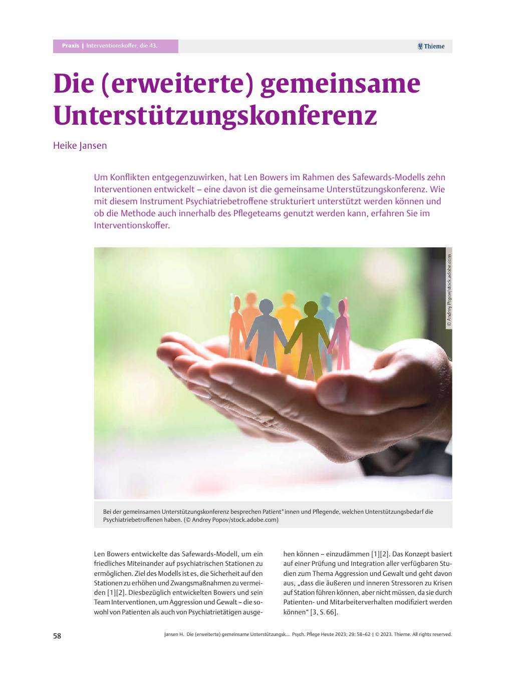 Vorschauseite 1: Die (erweiterte) gemeinsame Unterstützungskonferenz