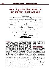 Vorschauseite 1: Neurologische Manifestationen der COVID-19-Erkrankung