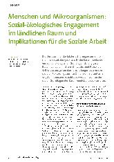 Vorschauseite 1: Menschen und Mikroorganismen: Sozial-ökologisches Engagement im ländlichen Raum und Implikationen für die Soziale Arbeit