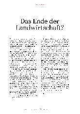 Vorschauseite 1: Das Ende der Landwirtschaft?