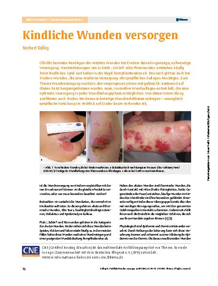 Vorschauseite 1: Kindliche Wunden versorgen