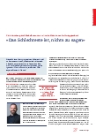 Vorschauseite 1: "Das Schlechteste ist, nichts zu sagen."