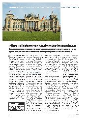 Vorschauseite 1: Pflege-Teilreform vor Abstimmung im Bundestag