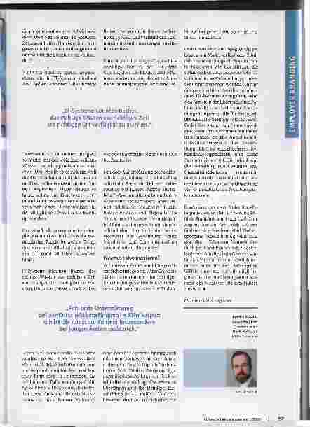 Vorschauseite 2: IT-Lösungen im Klinikalltag. Gewinn oder Belastung für die Mitarbeiter?