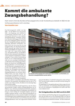Vorschauseite 1: Kommt die ambulante Zwangsbehandlung?