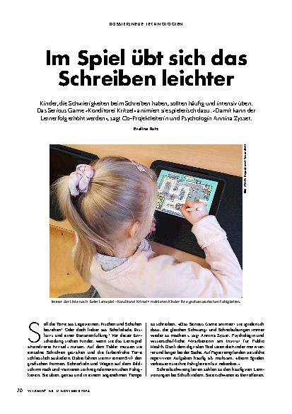 Vorschauseite 1: Im Spiel übt sich das Schreiben leichter.