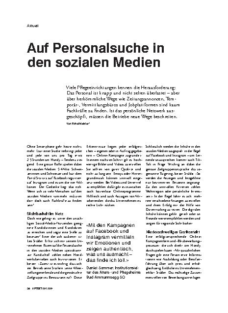 Vorschauseite 1: Auf Personalsuche in den sozialen Medien