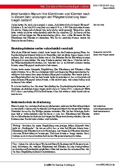 Vorschauseite 6: Beraterbrief Pflege Heft 4-2025