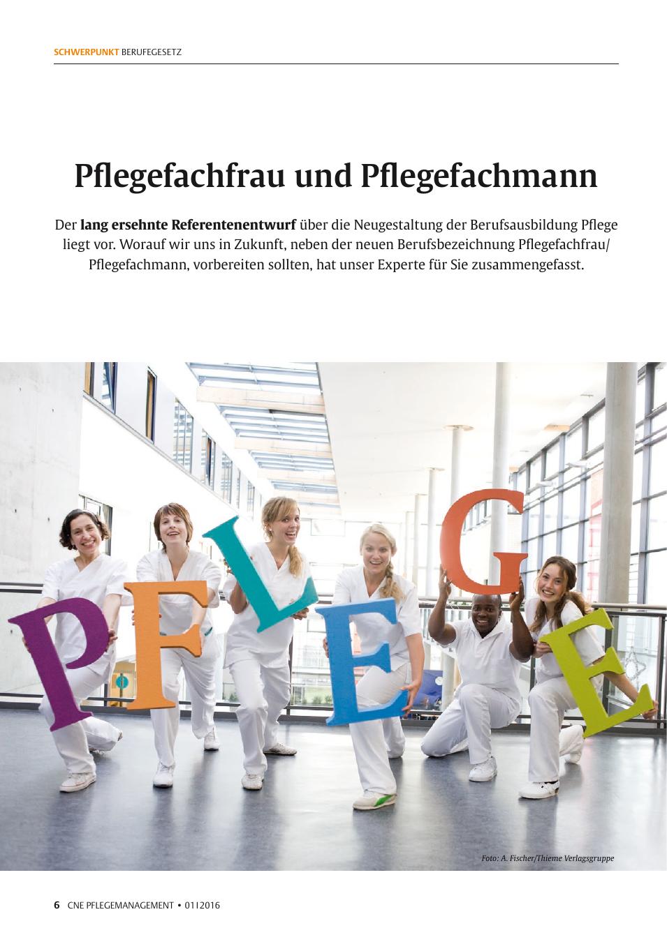Vorschauseite 1: Pflegefachfrau und Pflegefachmann