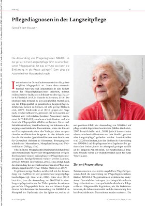 Vorschauseite 1: Pflegediagnosen in der Langzeitpflege