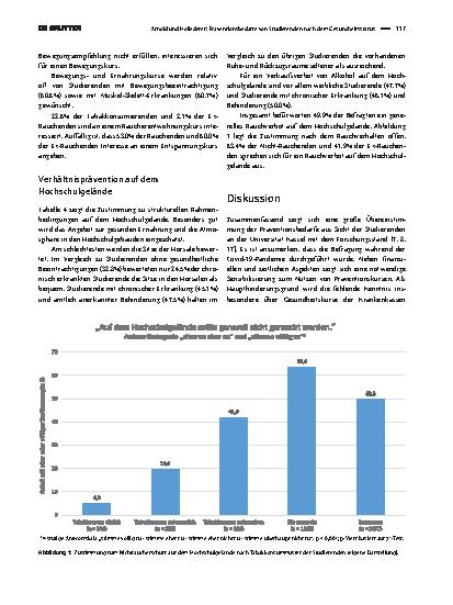 Vorschauseite 5: Präventionsbedarfe von Studierenden nach dem Gesundheitsstatus