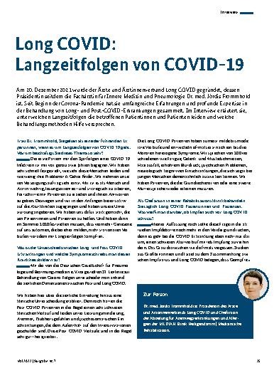 Vorschauseite 1: Long COVID: Langzeitfolgen von COVID-19