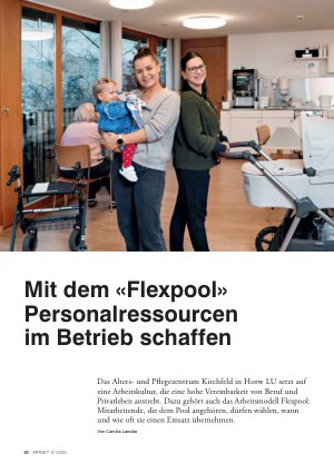 Vorschauseite 1: Mit dem «Flexpool» Personal ressourcen im Betrieb schaffen