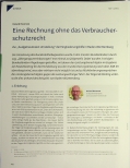 Vorschauseite 1: Eine Rechnung ohne das Verbraucherschutzrecht.