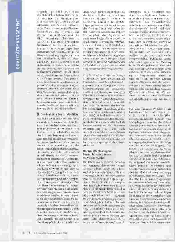 Vorschauseite 2: Whistleblowing im Gesundheitswesen