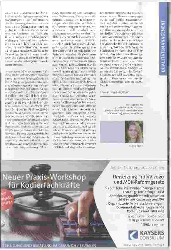 Vorschauseite 3: Whistleblowing im Gesundheitswesen