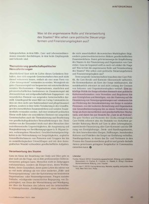 Vorschauseite 4: Elementare Gesten sorgender Gemeinschaften. Von der Alltagssolidarität bis zum politischen Rahmen