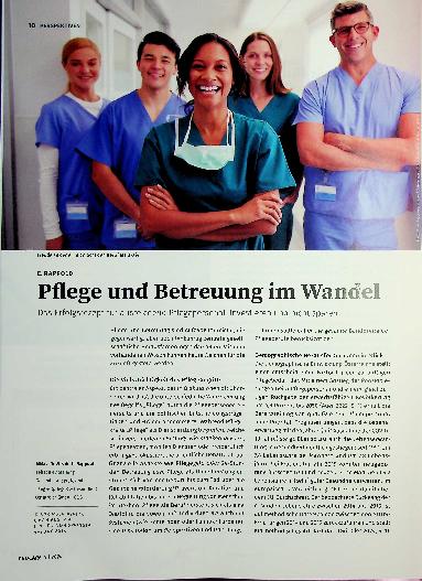 Vorschauseite 1: Pflege und Betreuung im Wandel: Das Erfolgsrezept für ausreichendes Pflegepersonal - Investieren und nicht sparen.