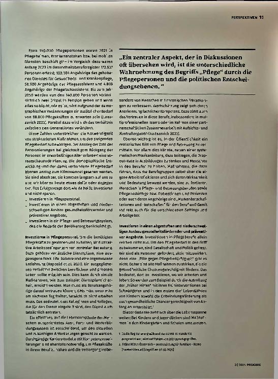 Vorschauseite 2: Pflege und Betreuung im Wandel: Das Erfolgsrezept für ausreichendes Pflegepersonal - Investieren und nicht sparen.