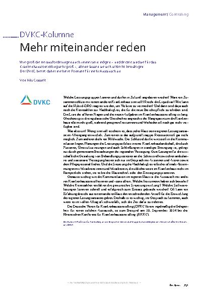 Vorschauseite 1: Mehr miteinander reden.