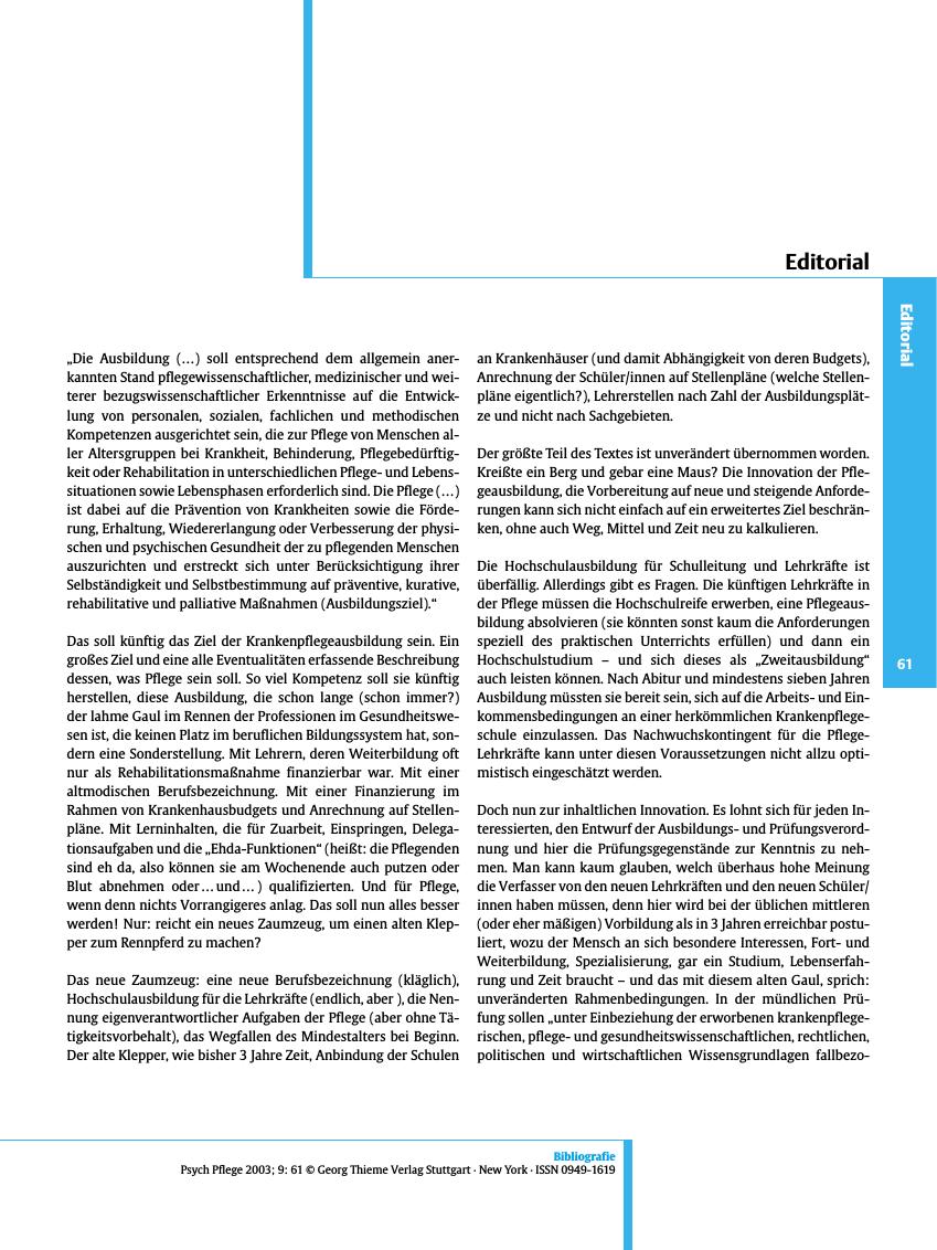 Vorschauseite 1: Editorial