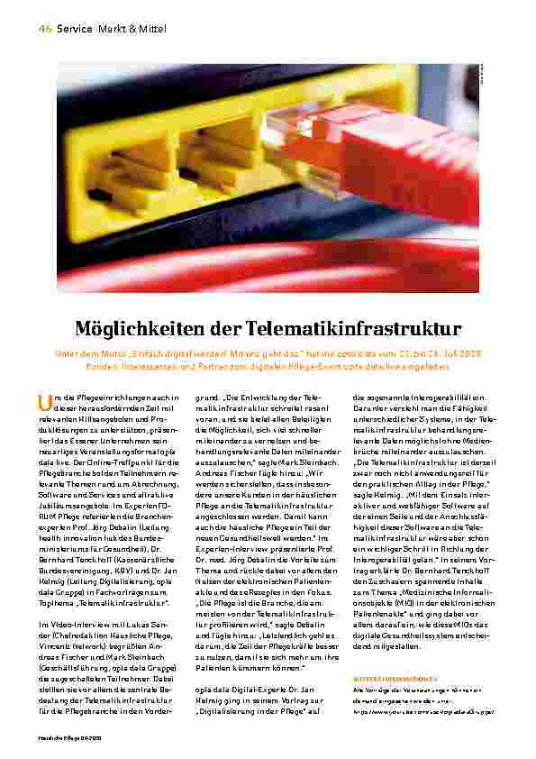 Vorschauseite 1: Möglichkeiten der Telematikinfrastruktur