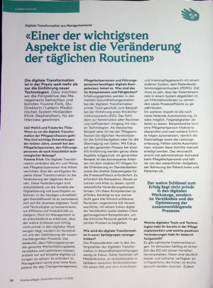 Vorschauseite 1: «Einer der wichtigsten Aspekte ist die Veränderung der täglichen Routinen»