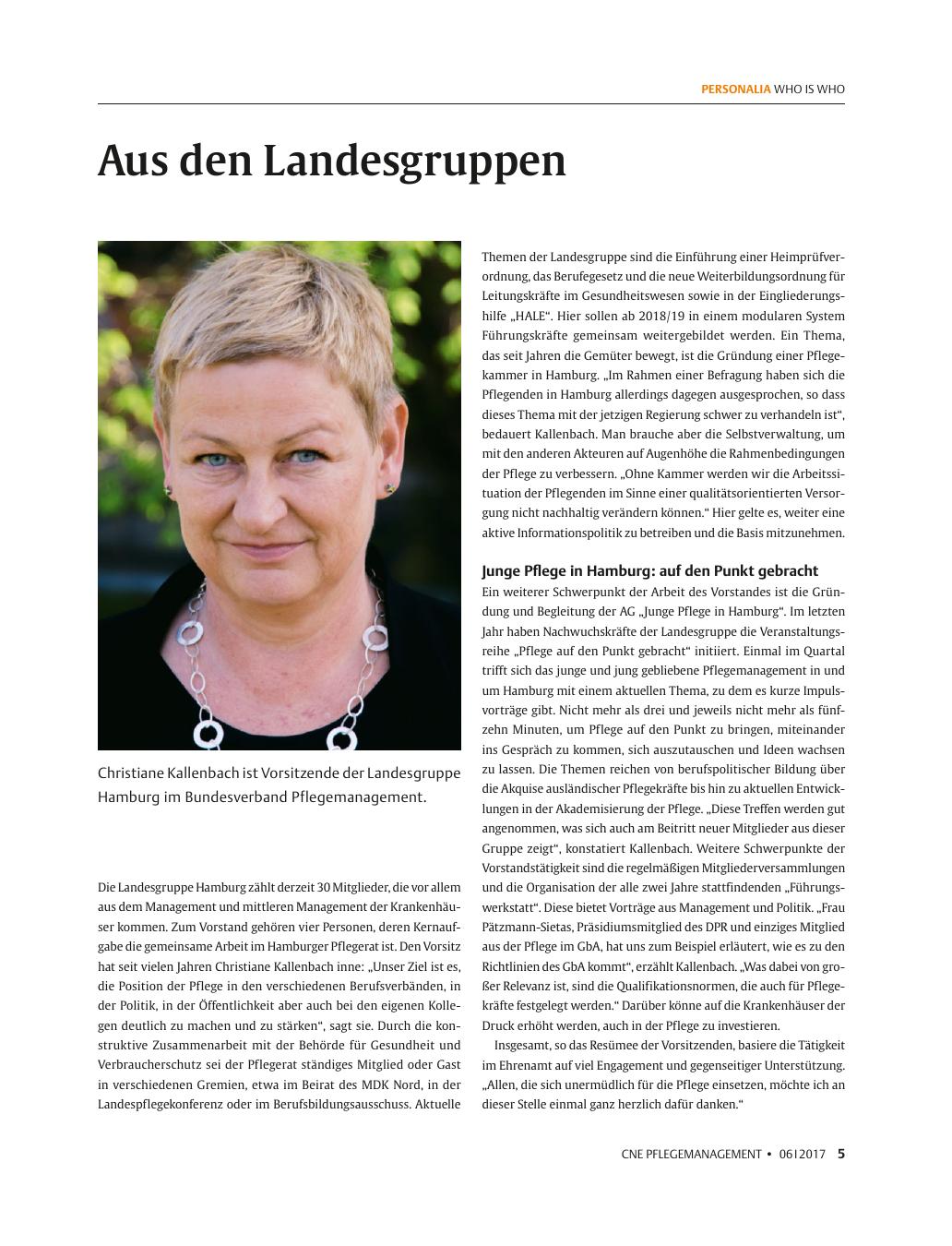 Vorschauseite 1: Aus den Landesgruppen
