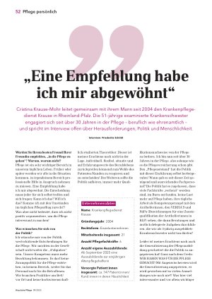 Vorschauseite 1: „Eine Empfehlung habe ich mir abgewöhnt“