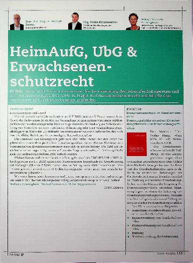 Vorschauseite 1: Die Zahl der Erwachsenenvertretungen steigt weiter an.
