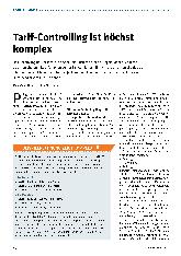 Vorschauseite 1: Tarif-Controlling ist höchst komplex.