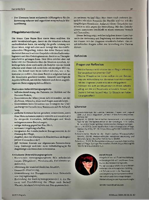 Vorschauseite 3: Breast Care Nurses in der Praxis: Konkrete Versorgungssituationen von Frauen mit Demenz